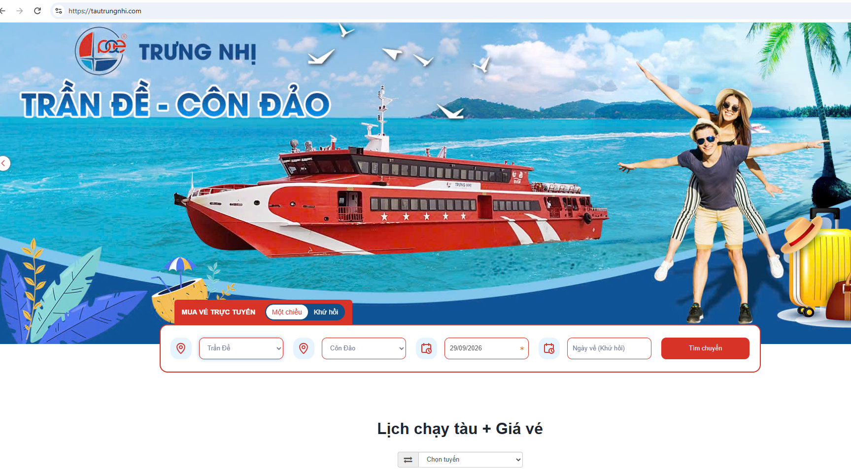 Phòng vé tàu Côn Đảo tại Tiền Giang 